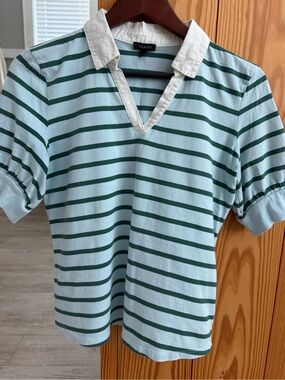 Talbots Striped Polo Top